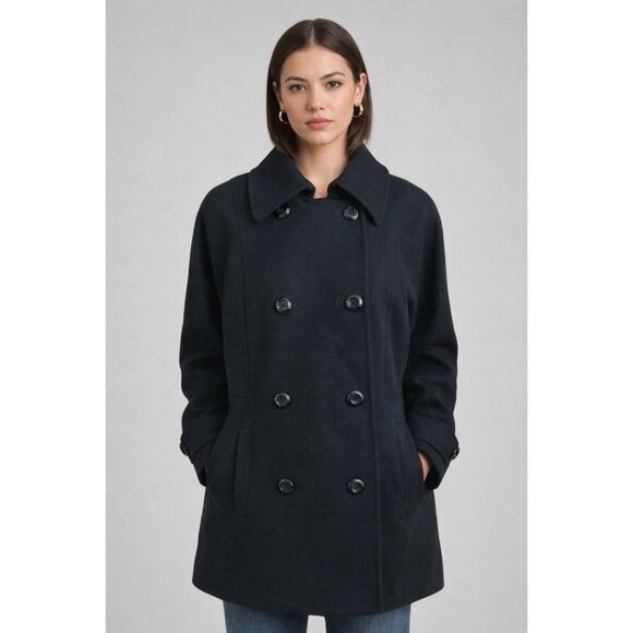 Trina Turk Jackets & Blazers - Women’s Trina Turk Double Breasted Black Wool Coat - Size 10